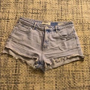 PacSun high rise denim shorts